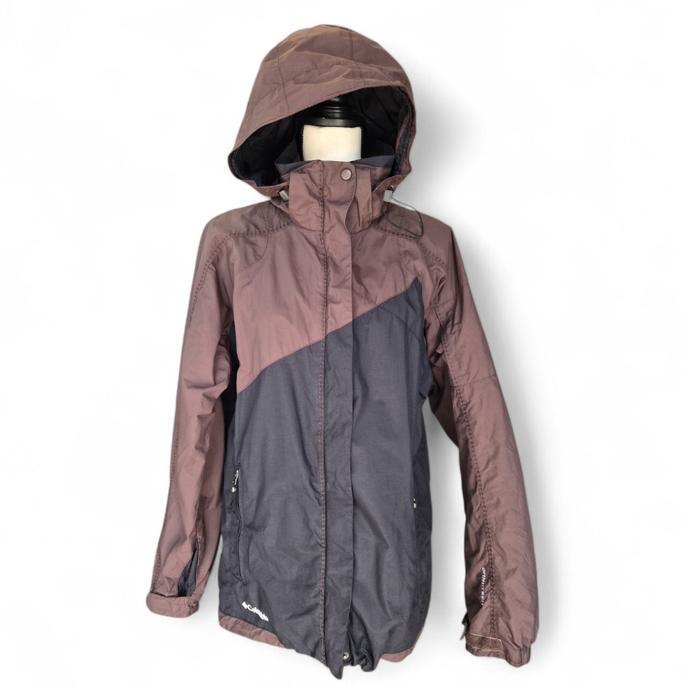 Columbia Women’s Brown Black Hooded Shell Jacket‎ Gorpcore Neutral Outdoor